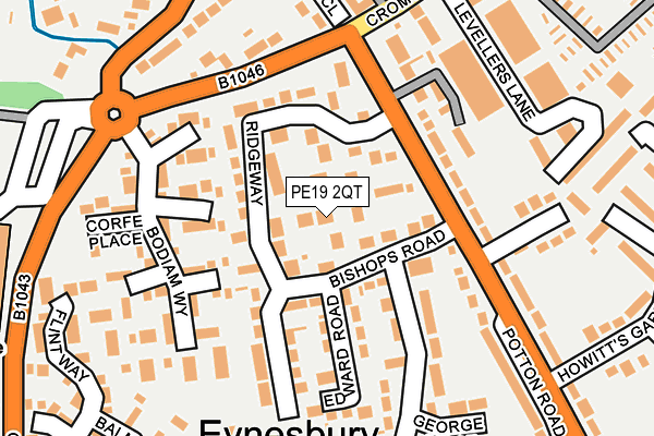 PE19 2QT map - OS OpenMap – Local (Ordnance Survey)