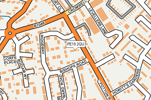 PE19 2QU map - OS OpenMap – Local (Ordnance Survey)