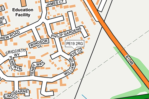 PE19 2RG map - OS OpenMap – Local (Ordnance Survey)