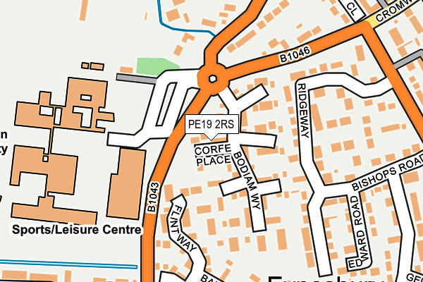 PE19 2RS map - OS OpenMap – Local (Ordnance Survey)