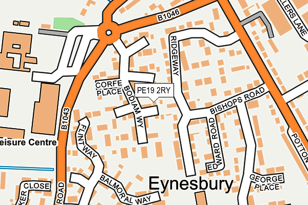 PE19 2RY map - OS OpenMap – Local (Ordnance Survey)