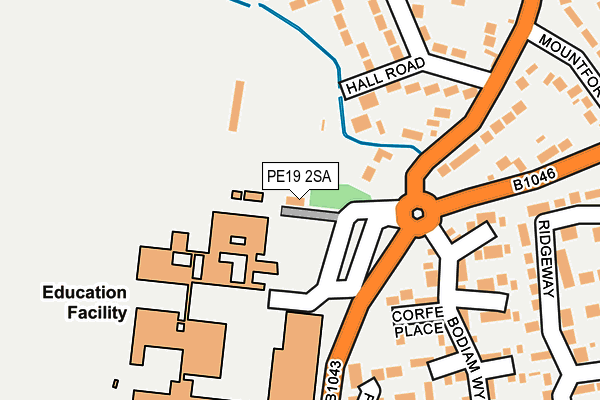 PE19 2SA map - OS OpenMap – Local (Ordnance Survey)