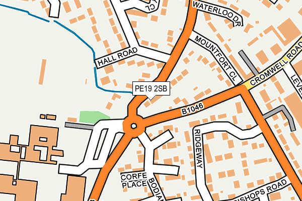 PE19 2SB map - OS OpenMap – Local (Ordnance Survey)