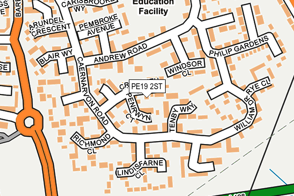 PE19 2ST map - OS OpenMap – Local (Ordnance Survey)