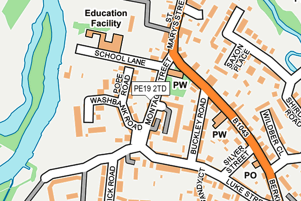 PE19 2TD map - OS OpenMap – Local (Ordnance Survey)