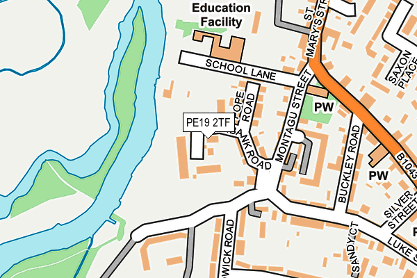 PE19 2TF map - OS OpenMap – Local (Ordnance Survey)