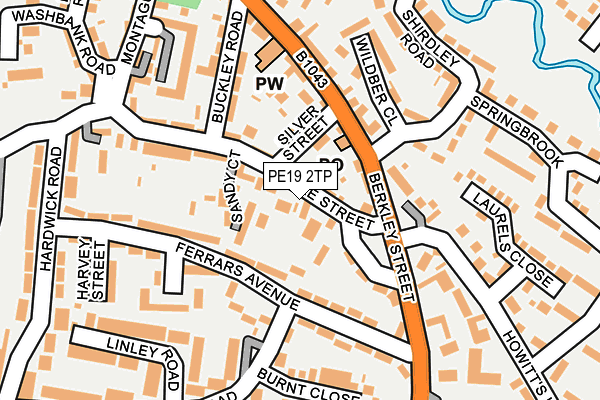 PE19 2TP map - OS OpenMap – Local (Ordnance Survey)