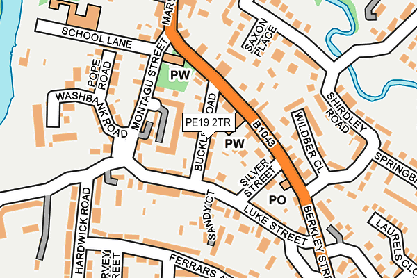 PE19 2TR map - OS OpenMap – Local (Ordnance Survey)