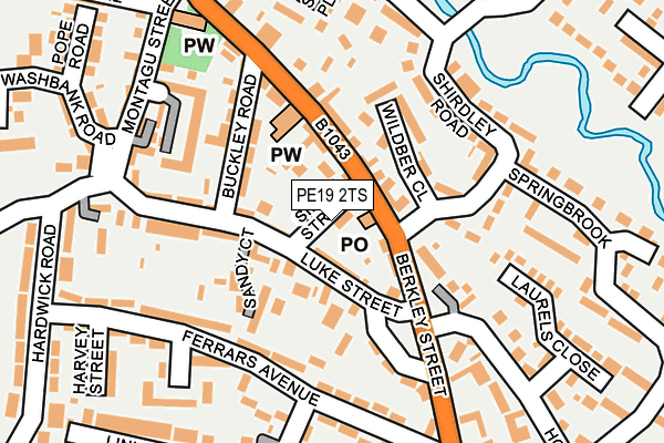 PE19 2TS map - OS OpenMap – Local (Ordnance Survey)