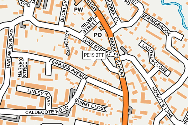 PE19 2TT map - OS OpenMap – Local (Ordnance Survey)