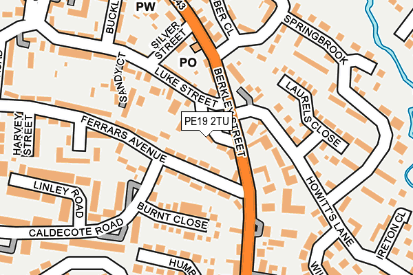 PE19 2TU map - OS OpenMap – Local (Ordnance Survey)