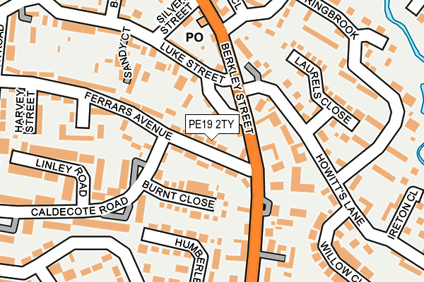 PE19 2TY map - OS OpenMap – Local (Ordnance Survey)