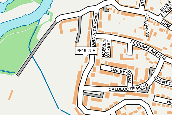 PE19 2UE map - OS OpenMap – Local (Ordnance Survey)