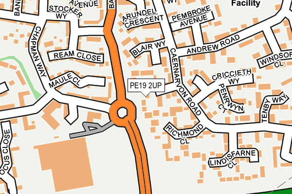 PE19 2UP map - OS OpenMap – Local (Ordnance Survey)