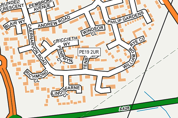 PE19 2UR map - OS OpenMap – Local (Ordnance Survey)