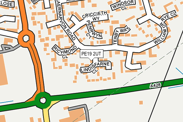 PE19 2UT map - OS OpenMap – Local (Ordnance Survey)