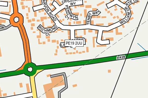 PE19 2UU map - OS OpenMap – Local (Ordnance Survey)