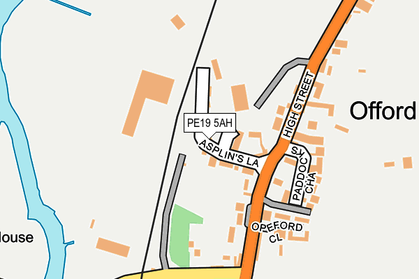 PE19 5AH map - OS OpenMap – Local (Ordnance Survey)