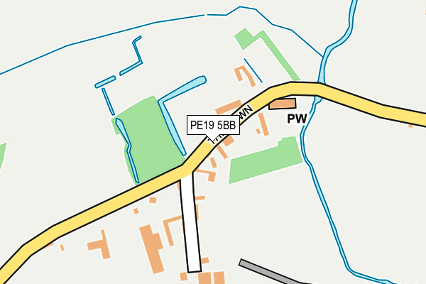 PE19 5BB map - OS OpenMap – Local (Ordnance Survey)