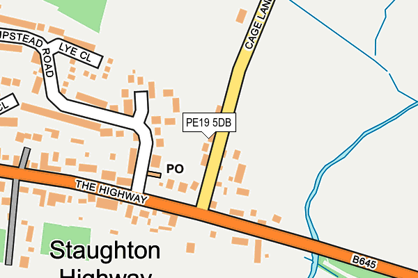 PE19 5DB map - OS OpenMap – Local (Ordnance Survey)