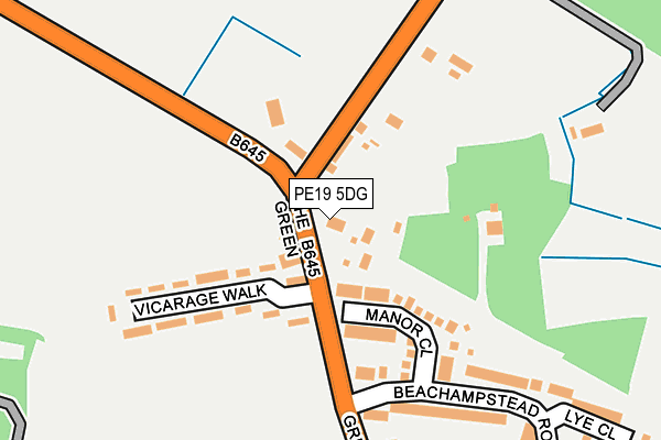 PE19 5DG map - OS OpenMap – Local (Ordnance Survey)