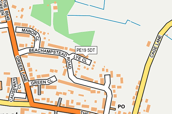 PE19 5DT map - OS OpenMap – Local (Ordnance Survey)