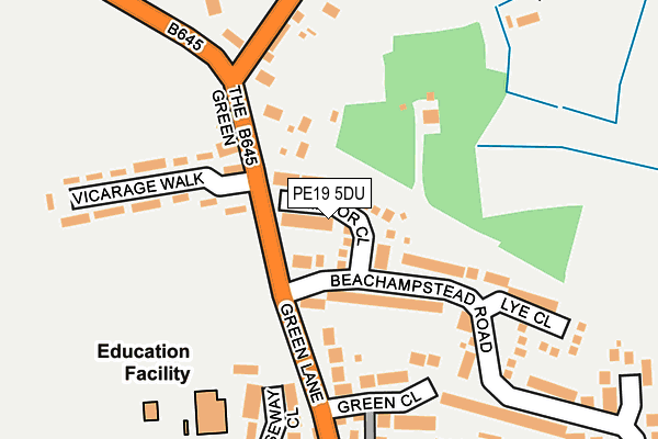 PE19 5DU map - OS OpenMap – Local (Ordnance Survey)