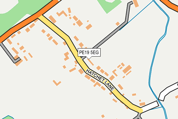 PE19 5EG map - OS OpenMap – Local (Ordnance Survey)