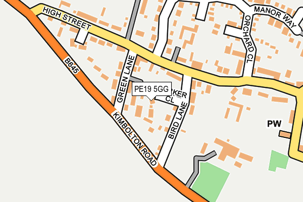 PE19 5GG map - OS OpenMap – Local (Ordnance Survey)