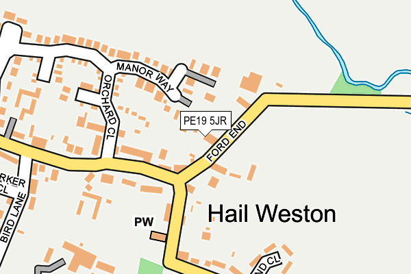 PE19 5JR map - OS OpenMap – Local (Ordnance Survey)