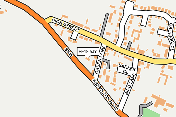 PE19 5JY map - OS OpenMap – Local (Ordnance Survey)
