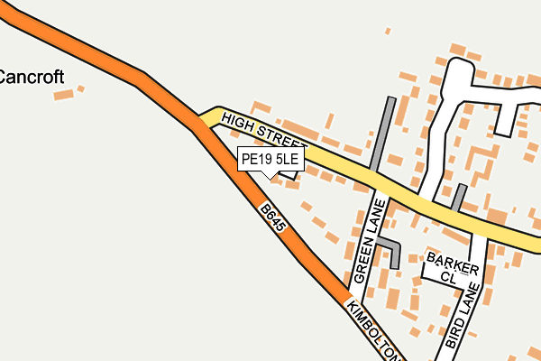 PE19 5LE map - OS OpenMap – Local (Ordnance Survey)