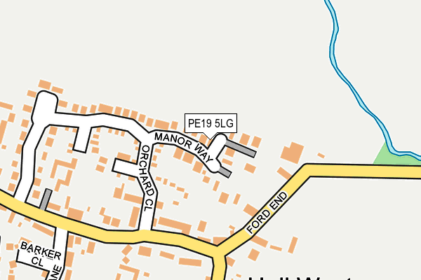 PE19 5LG map - OS OpenMap – Local (Ordnance Survey)