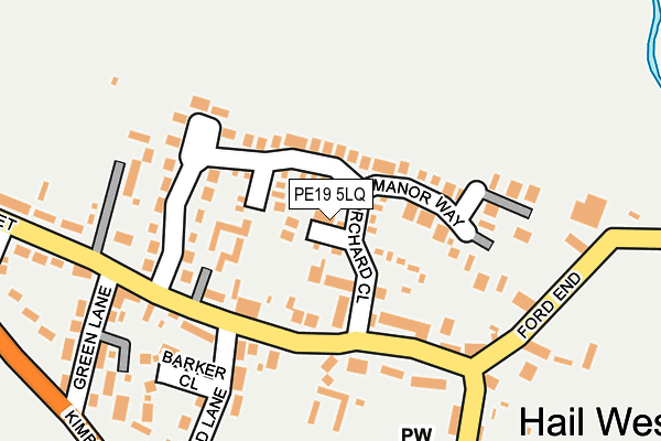 PE19 5LQ map - OS OpenMap – Local (Ordnance Survey)