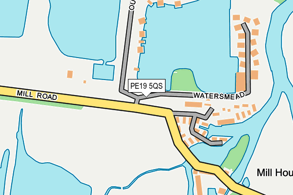 PE19 5QS map - OS OpenMap – Local (Ordnance Survey)