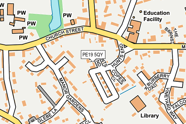 PE19 5QY map - OS OpenMap – Local (Ordnance Survey)