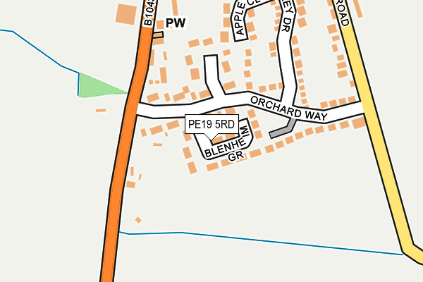 PE19 5RD map - OS OpenMap – Local (Ordnance Survey)