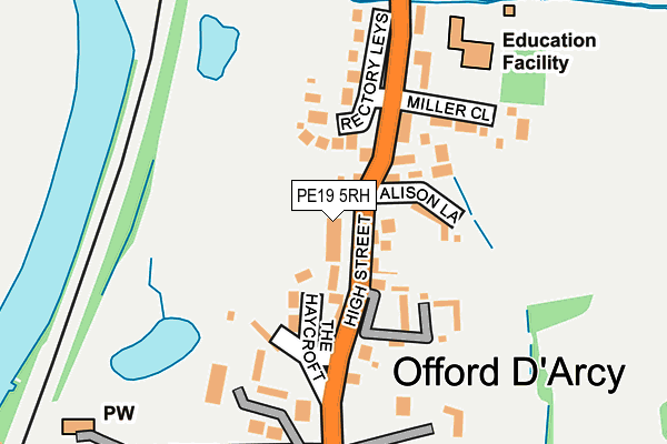 PE19 5RH map - OS OpenMap – Local (Ordnance Survey)