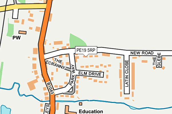 PE19 5RP map - OS OpenMap – Local (Ordnance Survey)