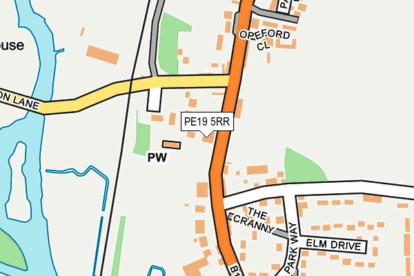 PE19 5RR map - OS OpenMap – Local (Ordnance Survey)