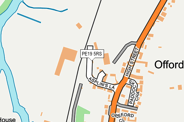 PE19 5RS map - OS OpenMap – Local (Ordnance Survey)