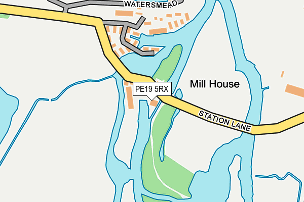 PE19 5RX map - OS OpenMap – Local (Ordnance Survey)