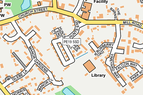 PE19 5SD map - OS OpenMap – Local (Ordnance Survey)