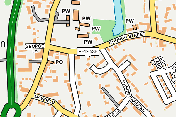 PE19 5SH map - OS OpenMap – Local (Ordnance Survey)