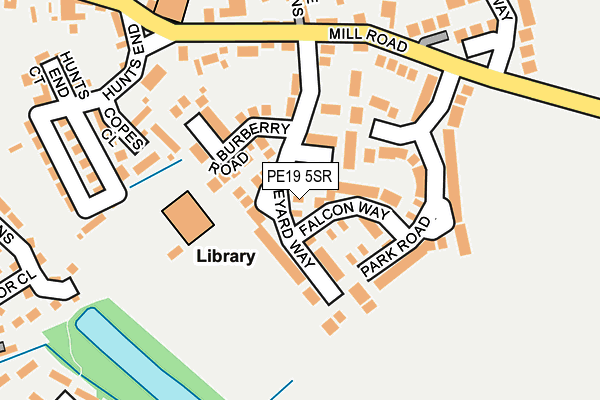 PE19 5SR map - OS OpenMap – Local (Ordnance Survey)