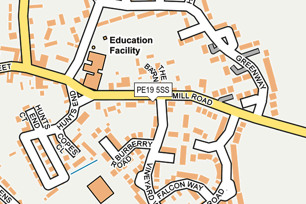 PE19 5SS map - OS OpenMap – Local (Ordnance Survey)