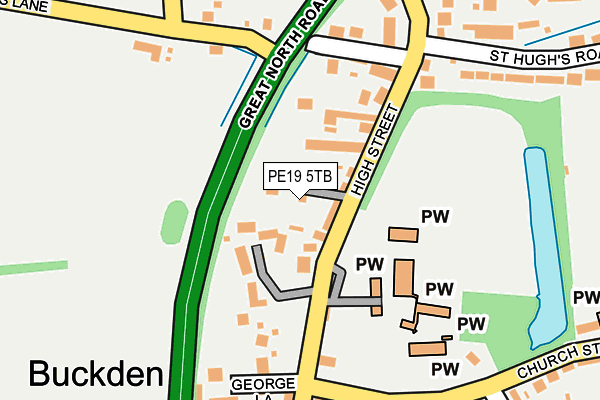 PE19 5TB map - OS OpenMap – Local (Ordnance Survey)