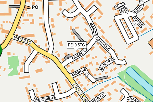PE19 5TG map - OS OpenMap – Local (Ordnance Survey)