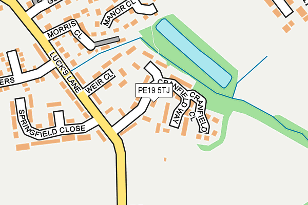 PE19 5TJ map - OS OpenMap – Local (Ordnance Survey)