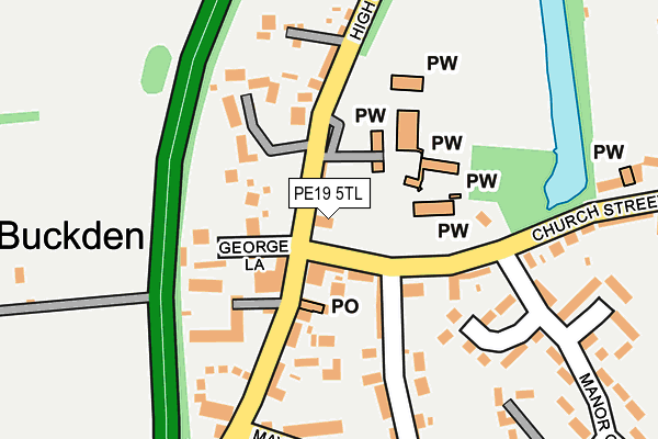 PE19 5TL map - OS OpenMap – Local (Ordnance Survey)